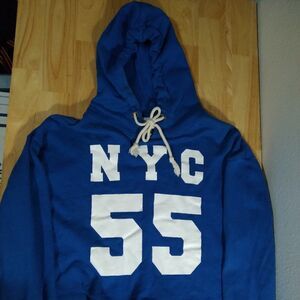Vintage New York City NYC 55 Cropped Hoodie Sweatshirt